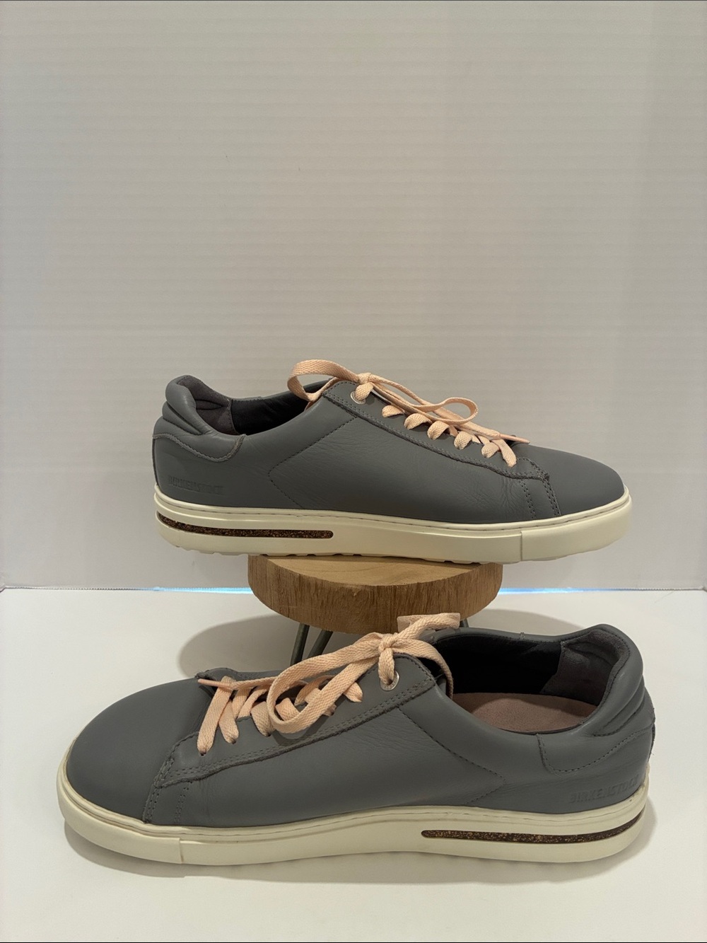 Birkenstock Bend Low Leather Sneakers Gray Men's Size 43